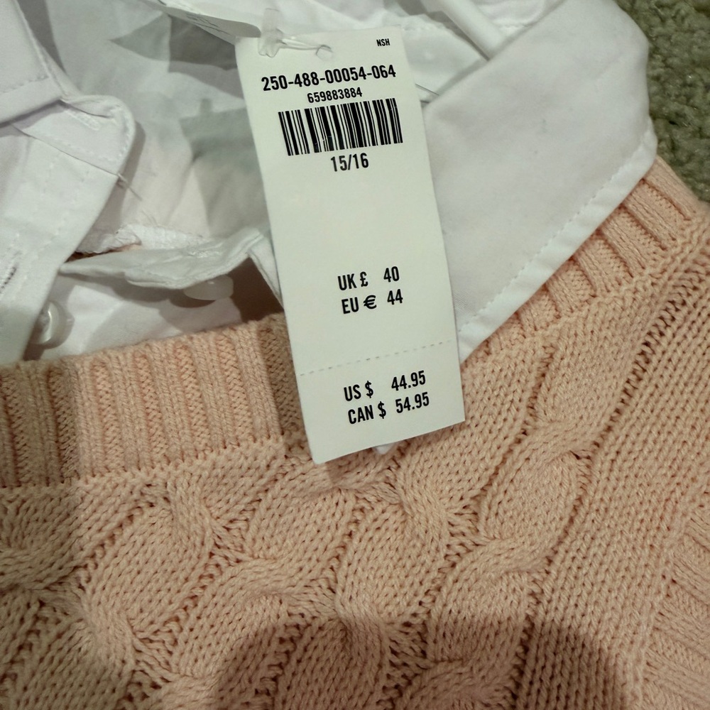 Abercrombie Cable Knit Vest w Shirt for Kids - Picture 2 of 4